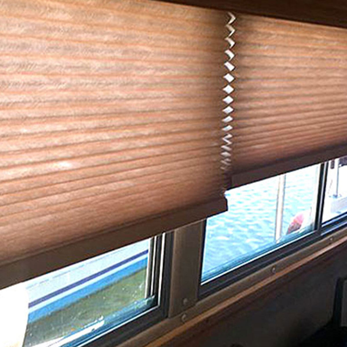 Custom rv camper mini blinds, rv faux wood blinds, rv honeycomb blinds Manufacturer