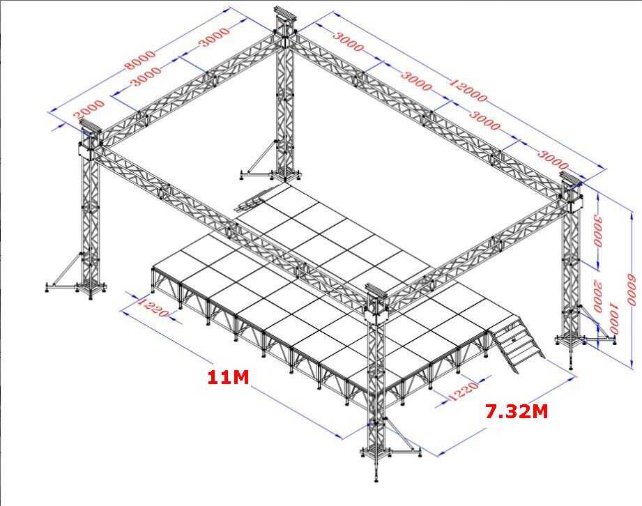 aluminum stage lighting truss