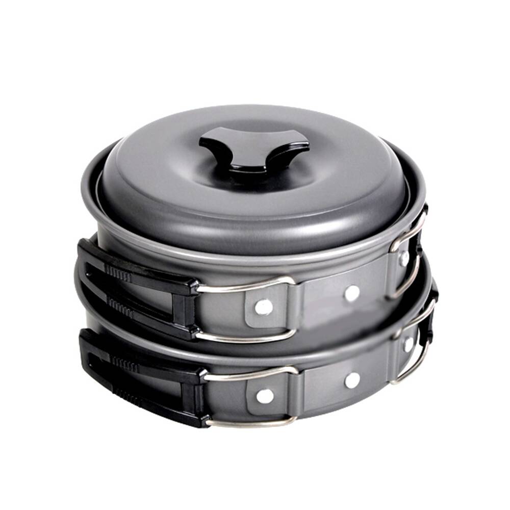Home Outdoor Cing Pot Set 1-2 People Outdoor Cookware Equipped With Non-stick Pan(CN Stock)