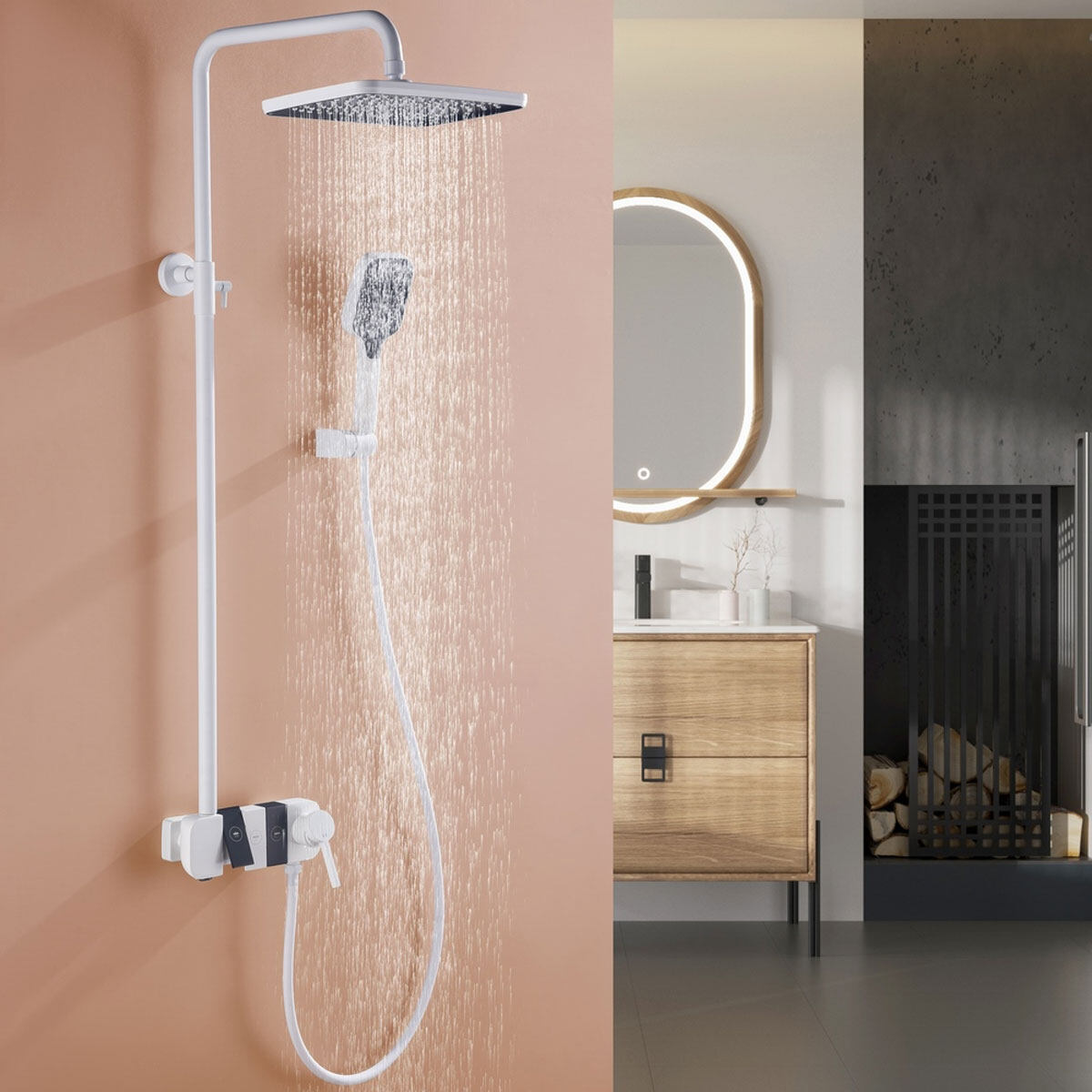 thermostatic complete shower system