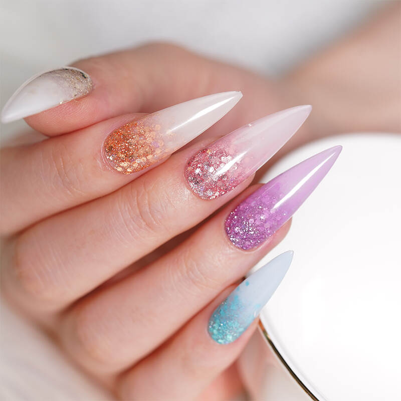 Holographic Chunky Glitter Gel,Chunky Glitter Gel Nail Polish,Holographic Glitter Gel Nails