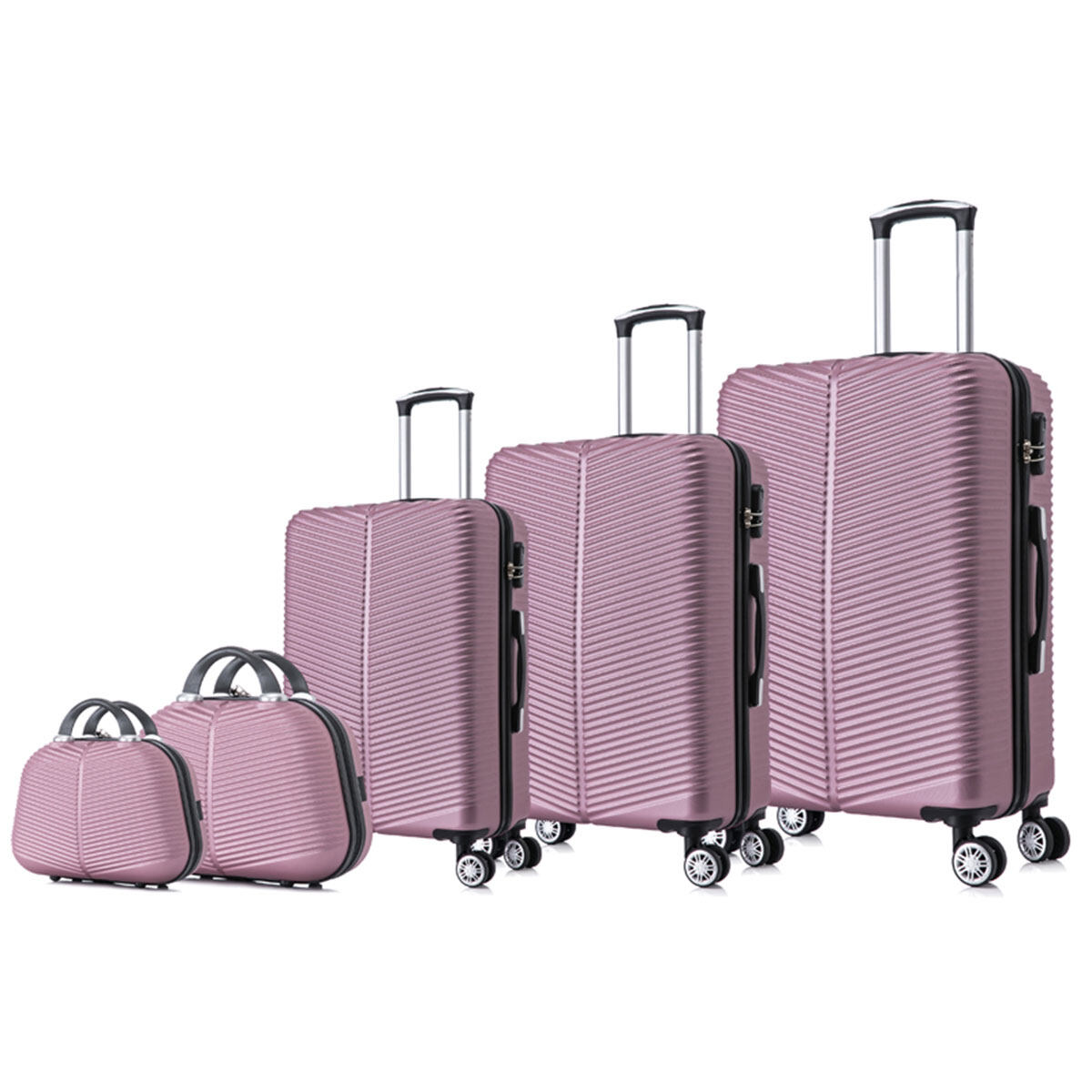 medium lightweight suitcase 4 wheels, medium size suitcase lightweight, custom suitcase set, china abs luggage sets, china abs trolley luggage