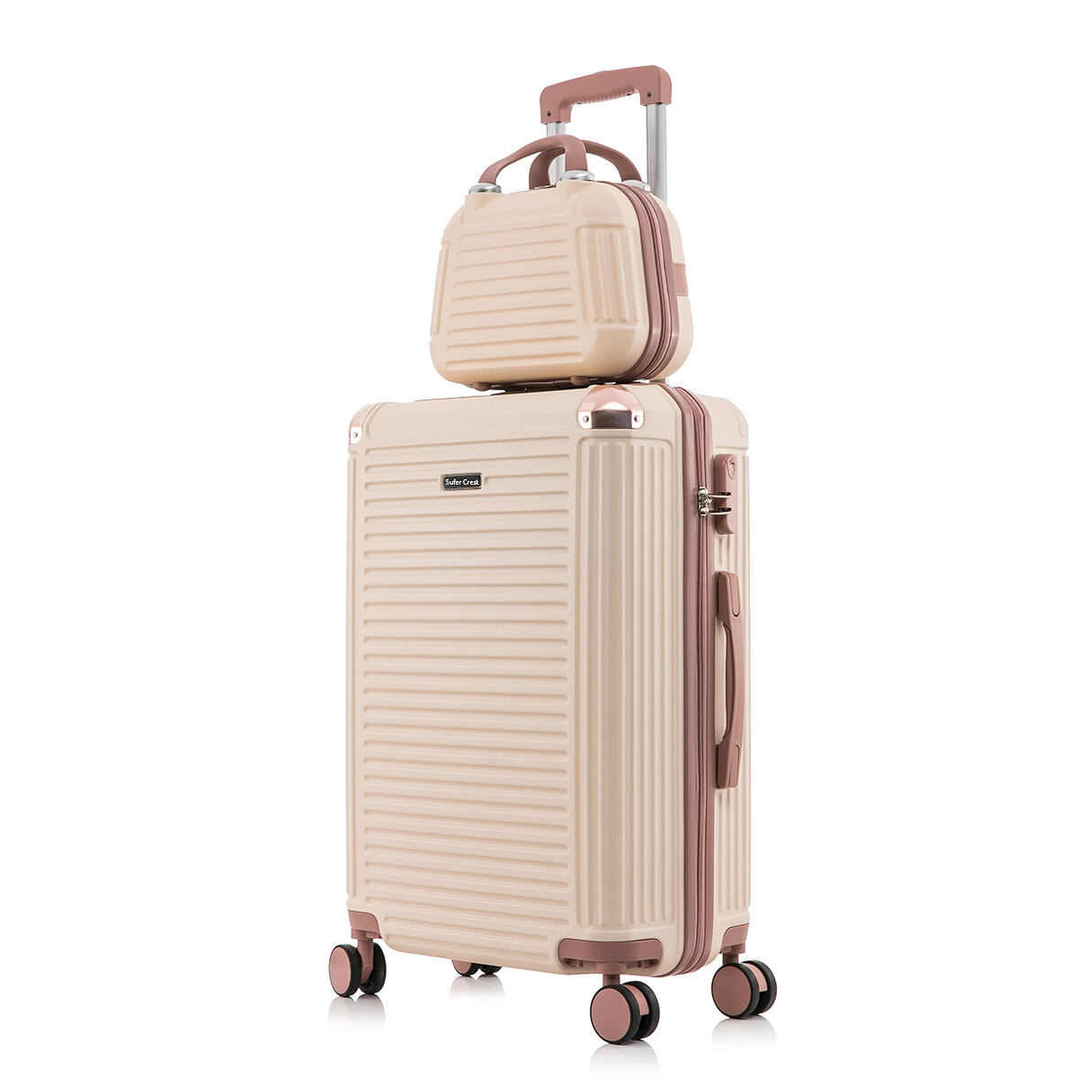 Fashionable good feedbacks cabin portable colorful ABS best price Luggage set trolley case