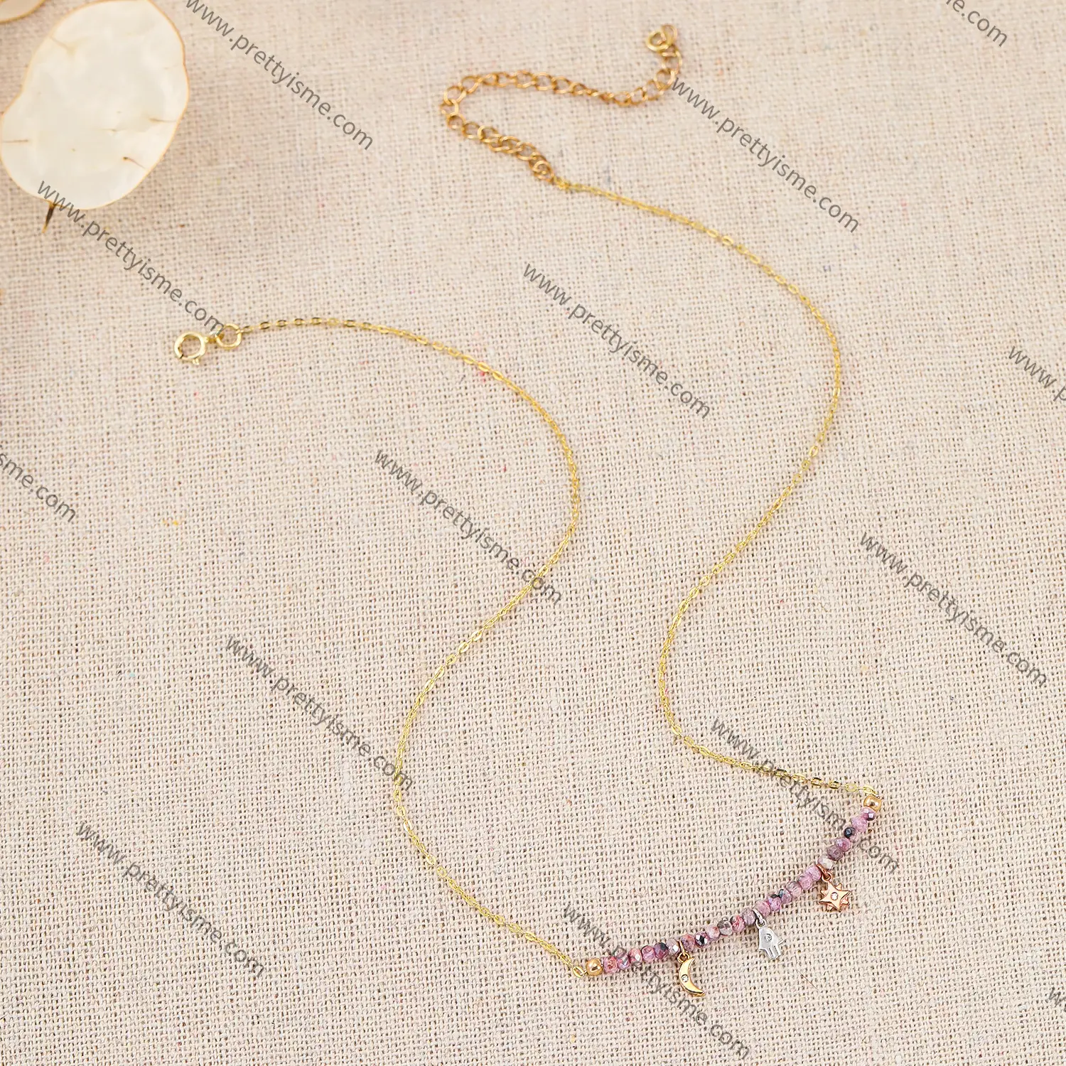 French Necklace Assorted Stones with Cute and Interesting Pendants Delicate Necklace (4)(1).webp