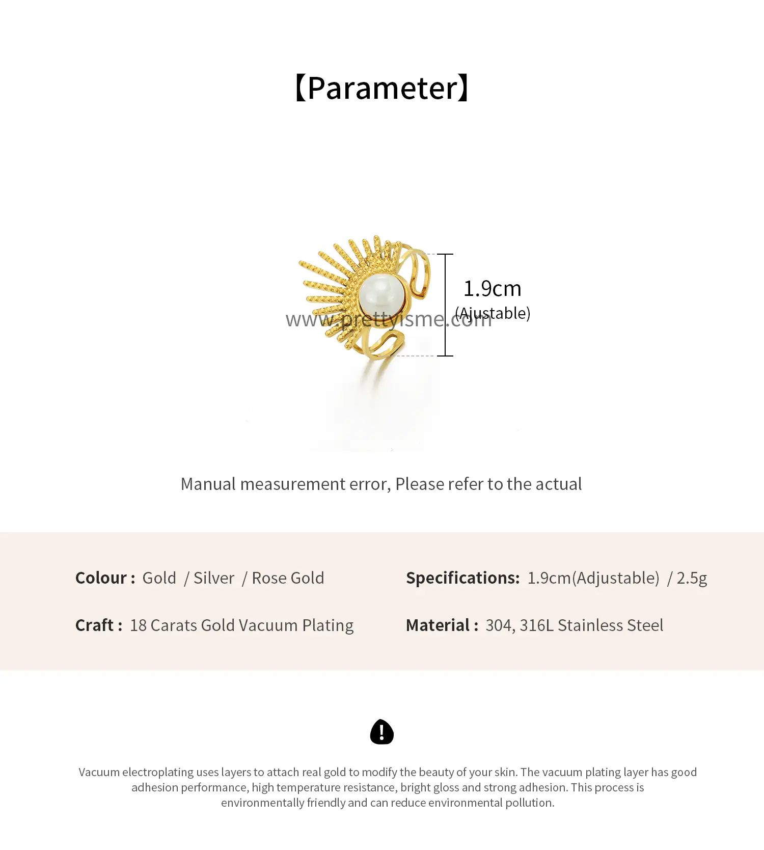 Simple Split Ring Stainless Steel 18K Gold Plated Band White Natural Stone Ring (6).webp