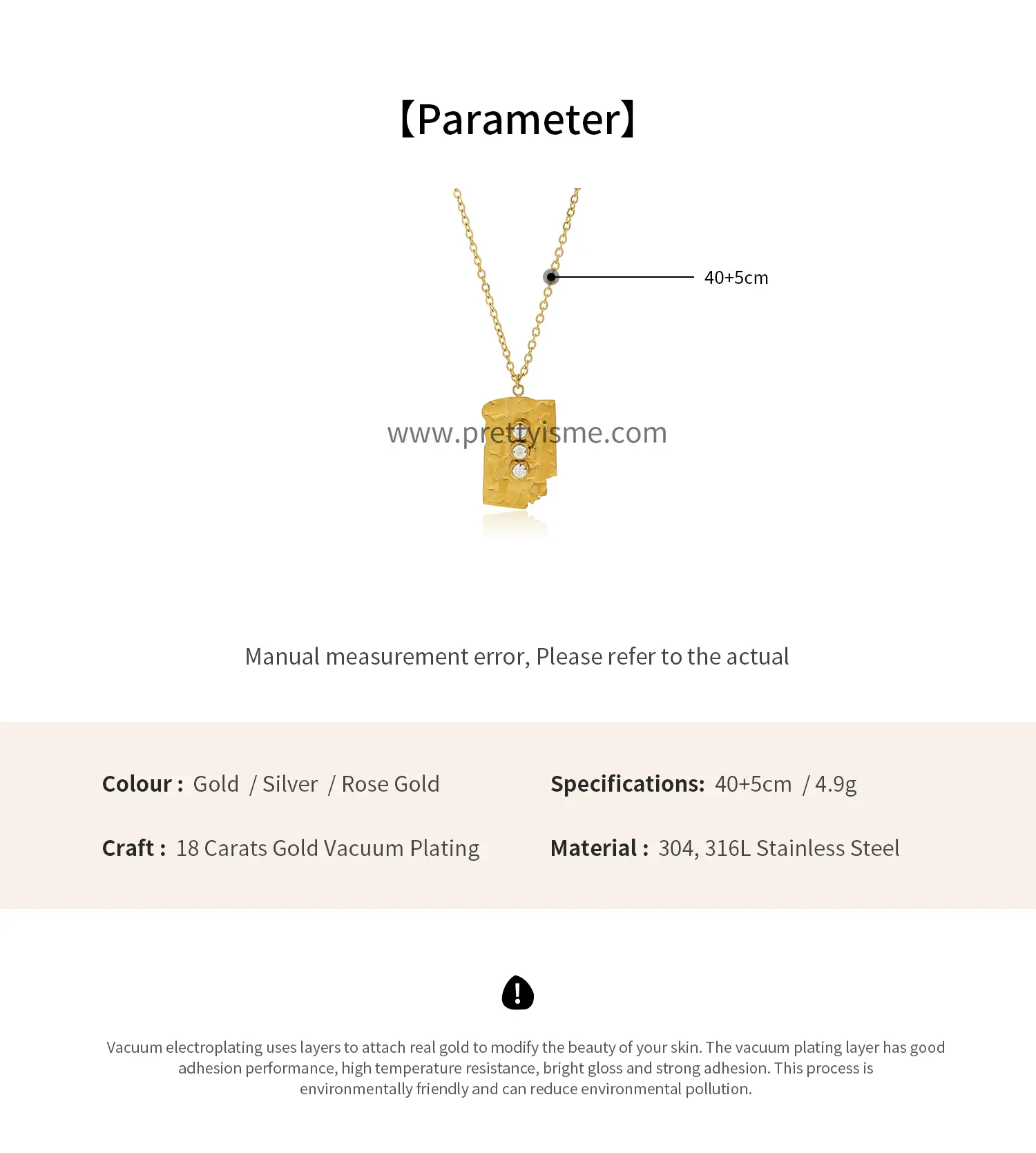 Unique Pendant Necklace Stainless Steel Gold Plated 18k w Shiny Zircons (6).webp
