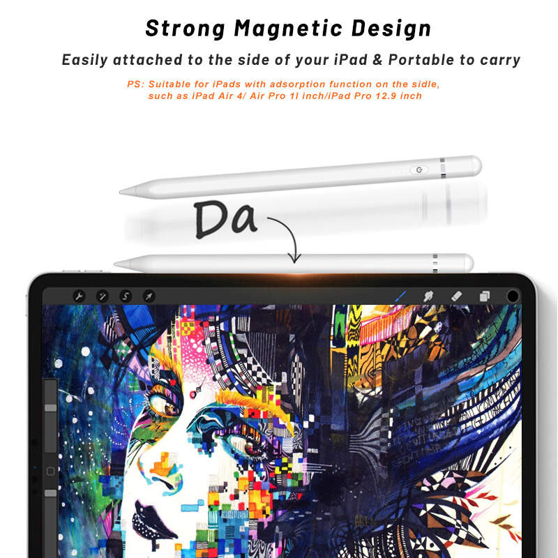 Capacitive Active Stylus Pen With Palm Rejection  And Titl Ligtning Charging Head For The New iPad 2018 And Later Universal