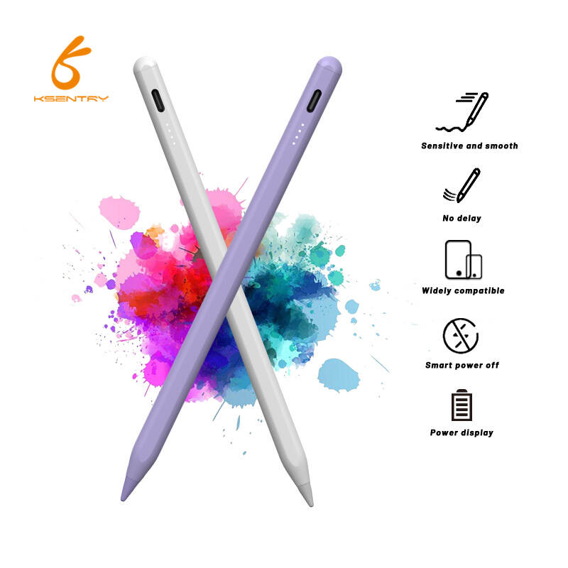 High Quality Universal Touch Botton Active Stylus Pen With Type c Charging Port And Four LED Light For iPad iOS Windows Android