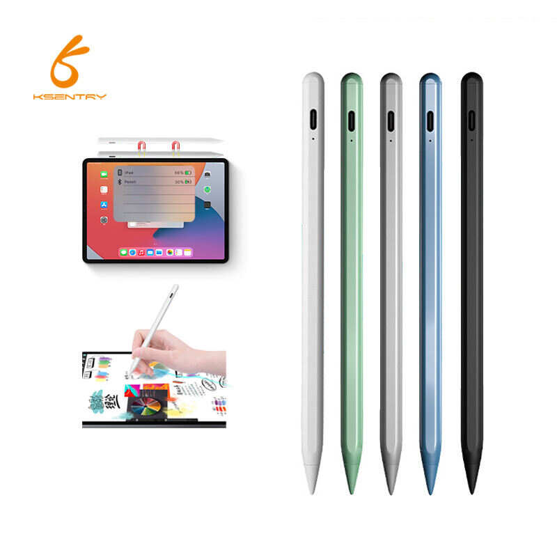 New Arrival With Pom Replacement Tip Bt Connect Palm Rejection Tilt Function Power Display Stylus Pen For Apple Ipad Pencil