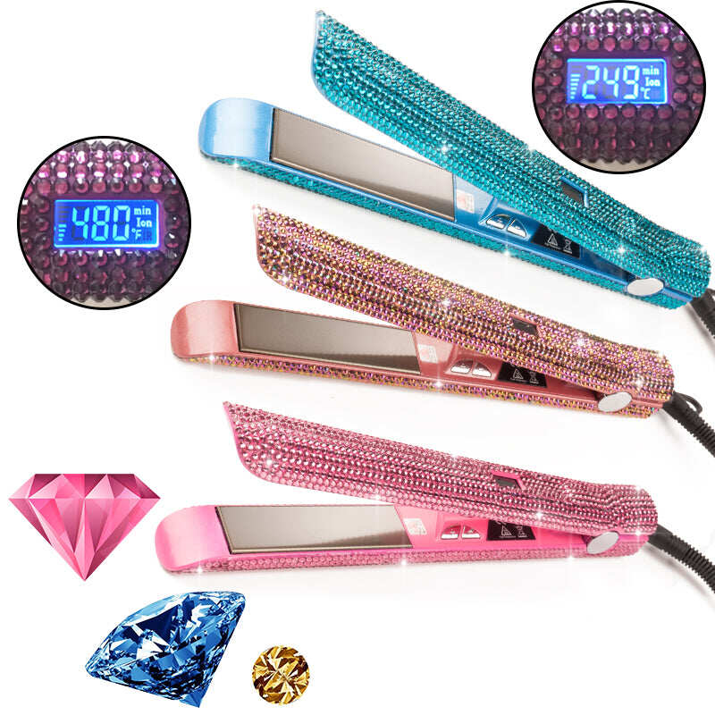 480F Bling Flat Iron Private label permanent hair straightening,best professional flat iron