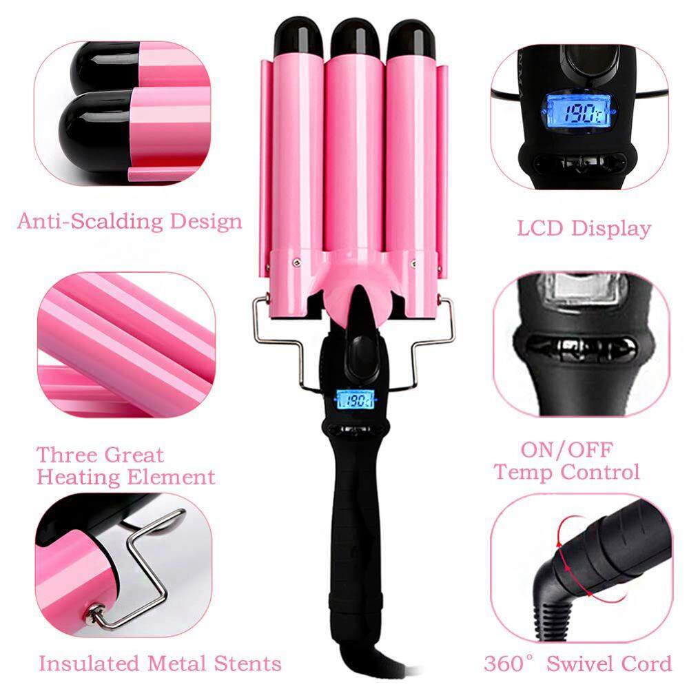 LED Digital Display Hair Curling Iron Machine Pro Automatic Curls Air Hair Curler can do dropshipping