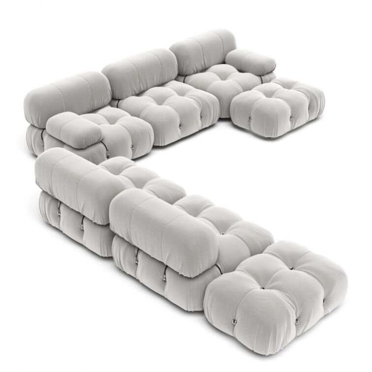 Luxury modern style living room sofa comfortable fabric sofa set for home