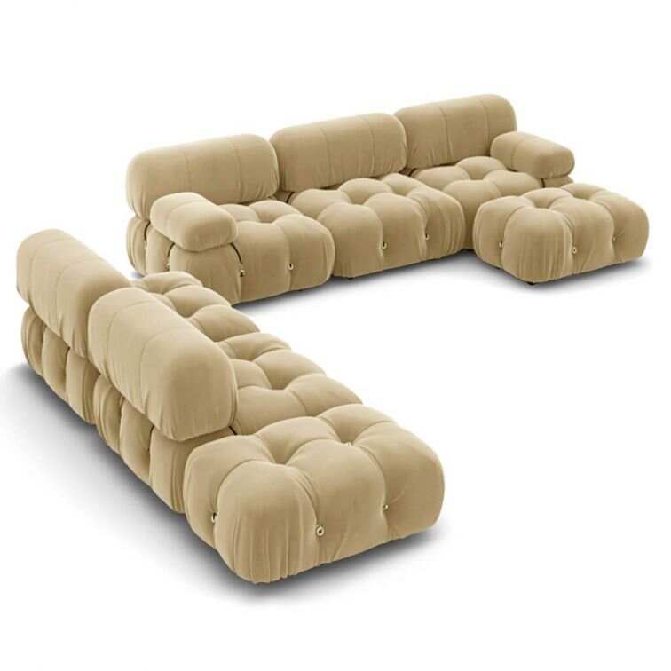 Luxury modern style living room sofa comfortable fabric sofa set for home