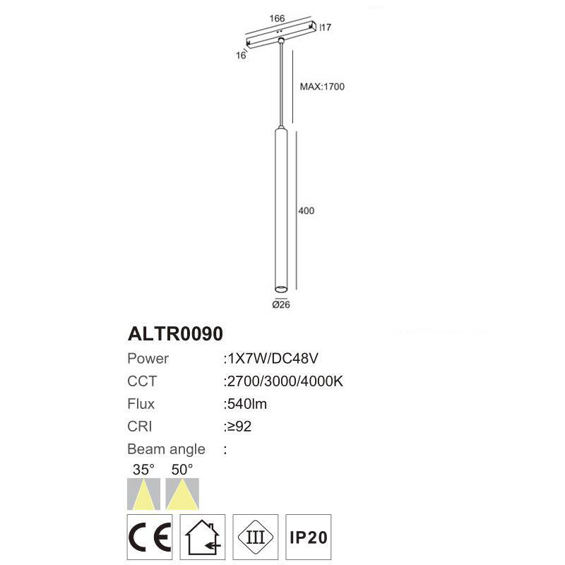 Track lighting pendants