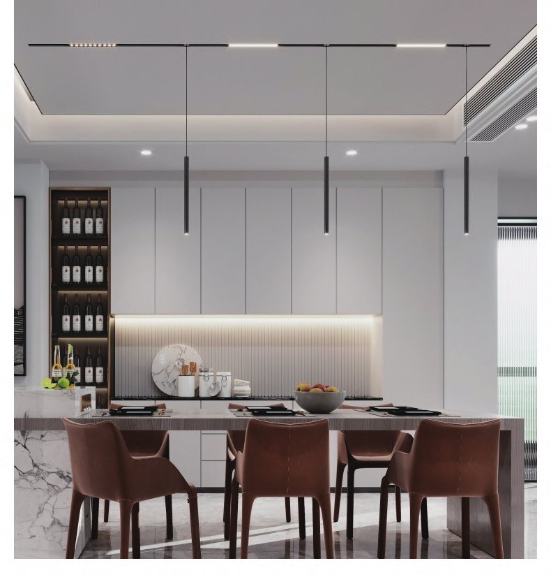 Track lighting pendants