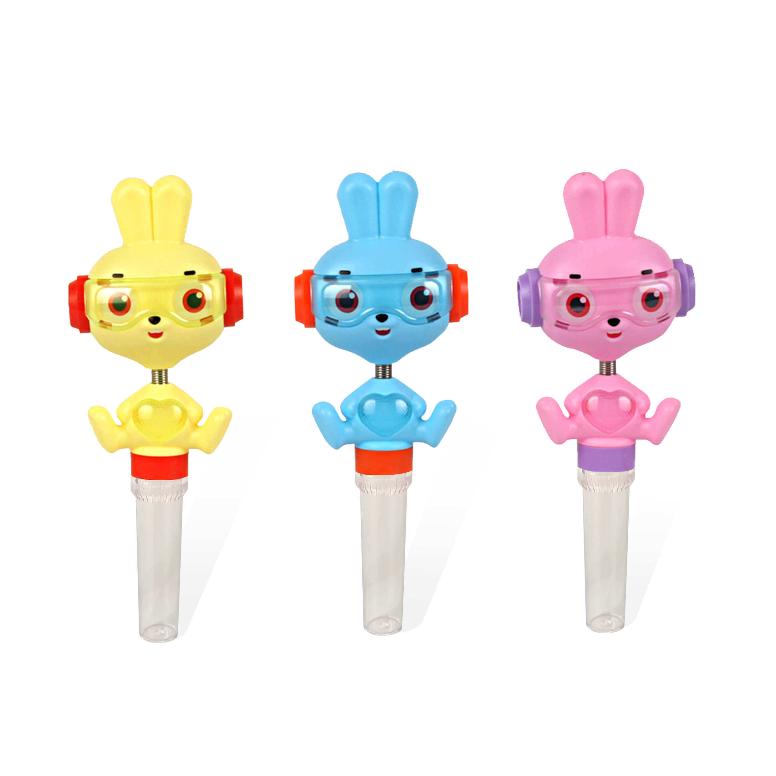 Cute Rabbit Hand Shaking Candy Toy