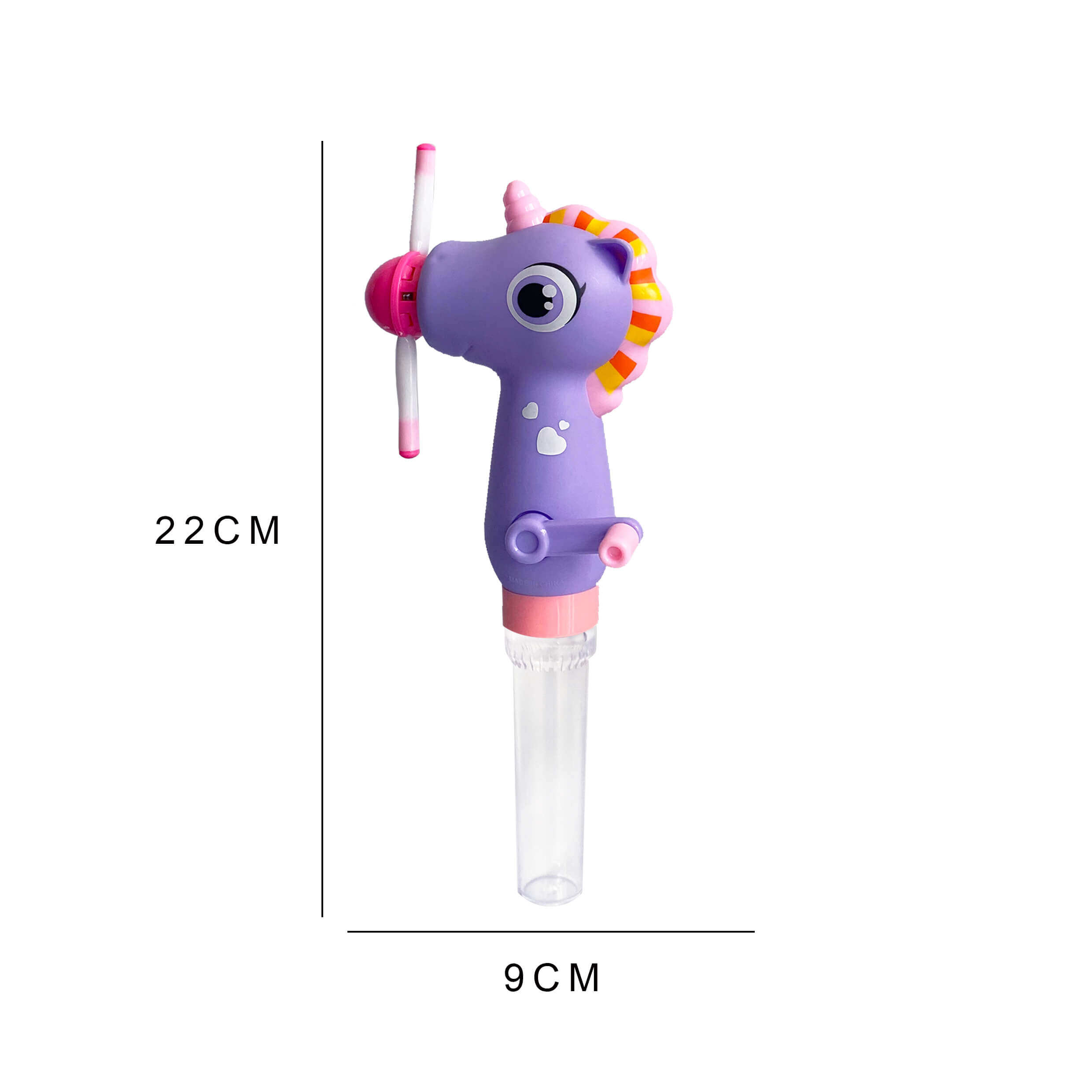 unicorn candy dispenser, spinning lollipop toy, candy toy factory