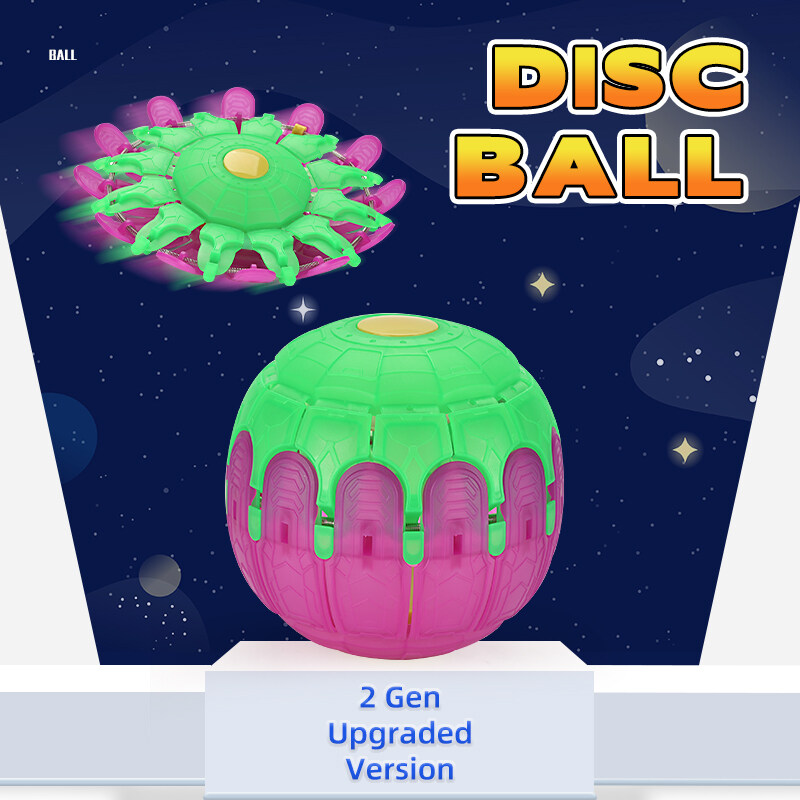 Pumpkin Shaped Flying Saucer Toy Ball With Light And Music