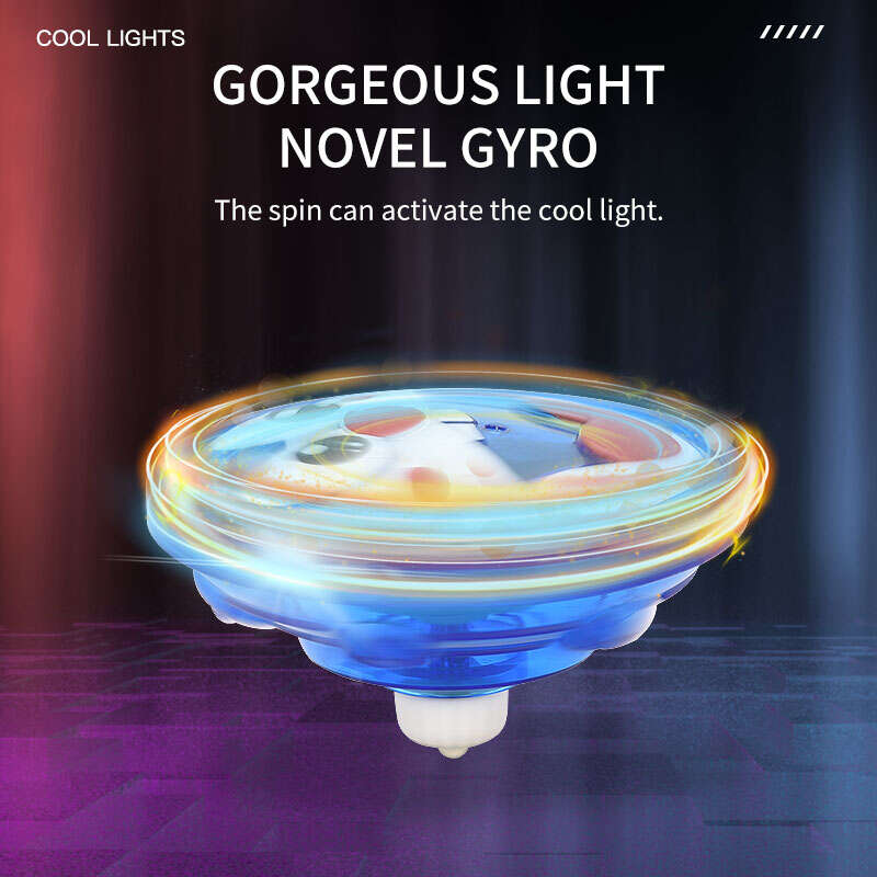 led plastic gyro finger toy, led gyro spinner, gyro led light