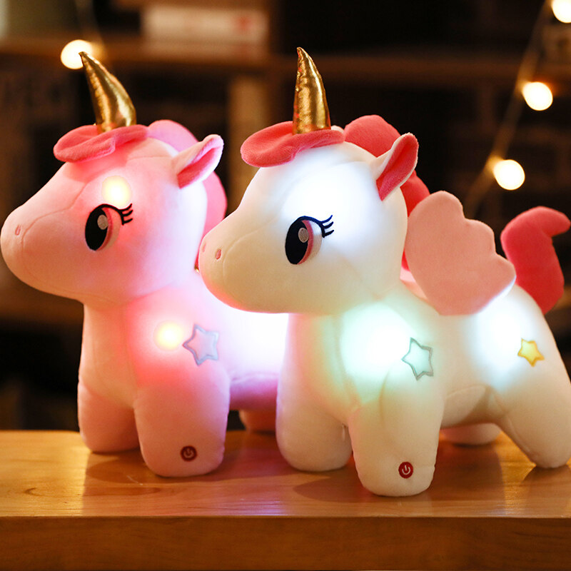 plush unicorn with LED light
