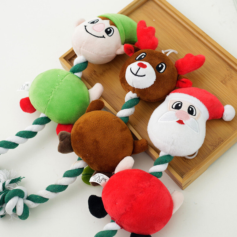 plush toys for Christmas with rope