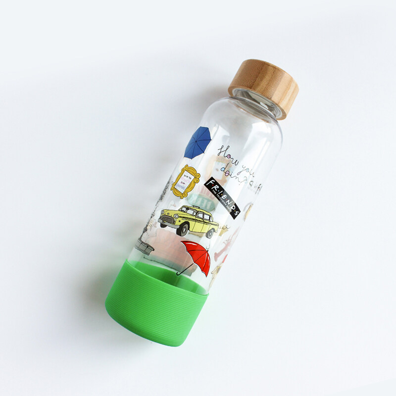 RPET drinking bottle with bamboo lid