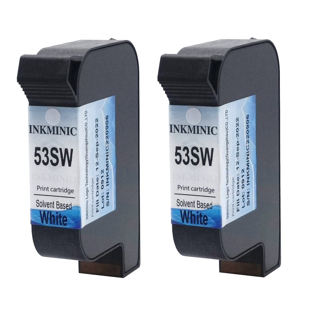 SJ 53SW Ink Cartridge Solvent Based White