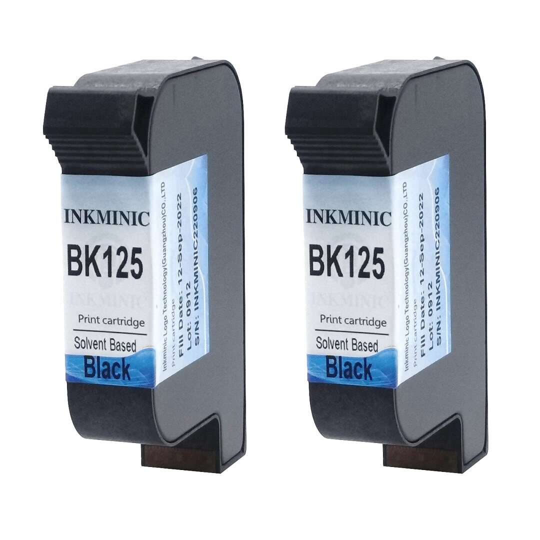 DN BK125 Ink Cartridge Solvent Based Black