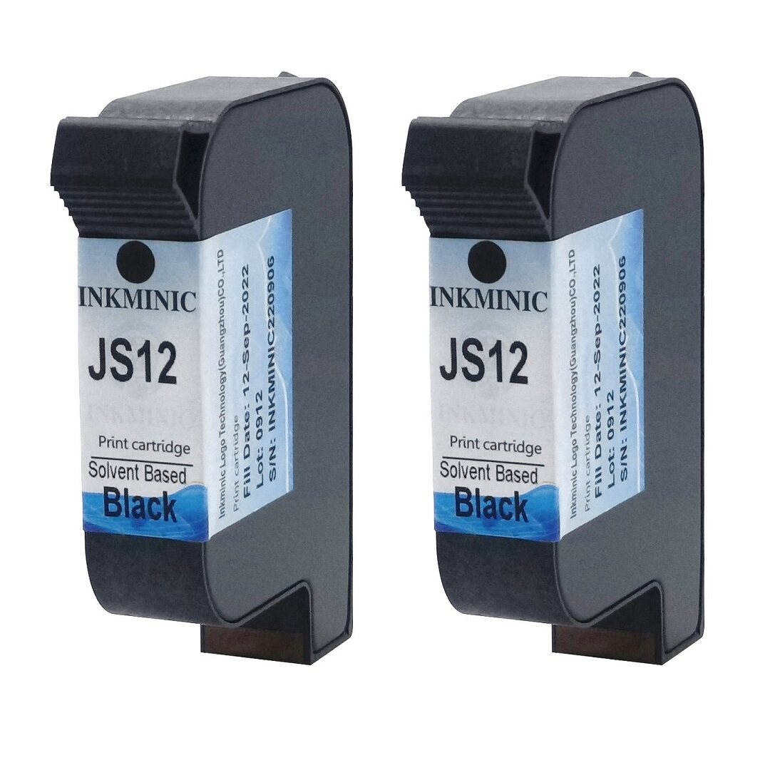JS JS12 Ink Cartridge Solvent Based Black
