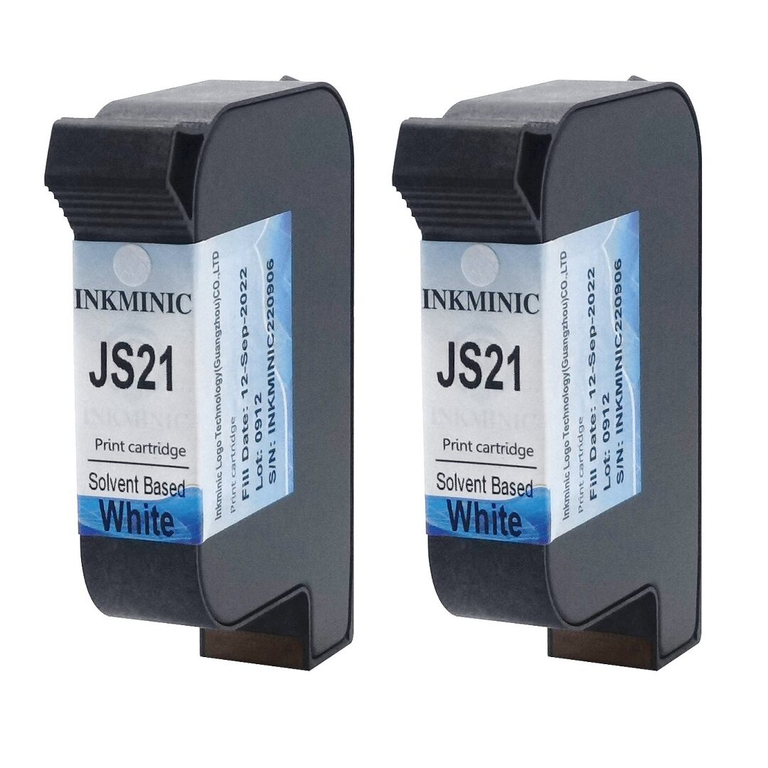 JS JS21 Ink Cartridge Solvent Based White