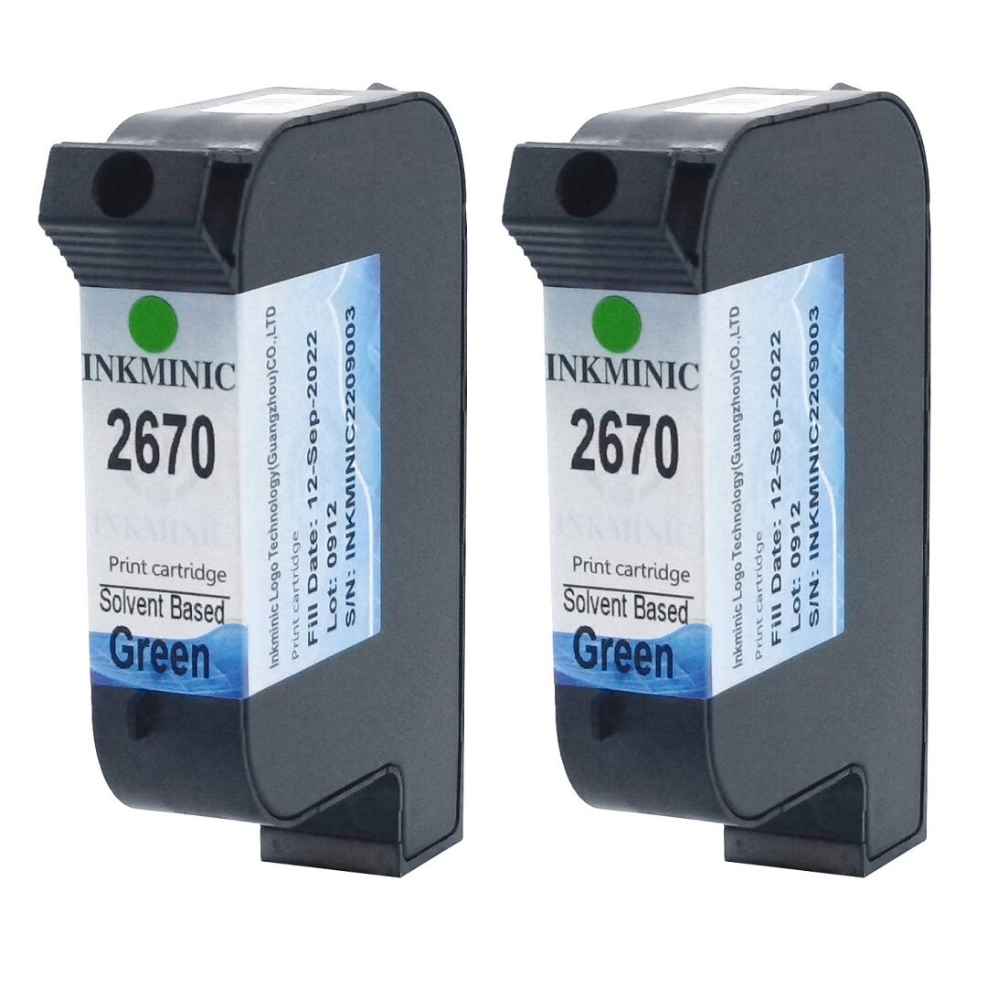 Chinese 2670 Solvent Basesd Ink Cartridge Green