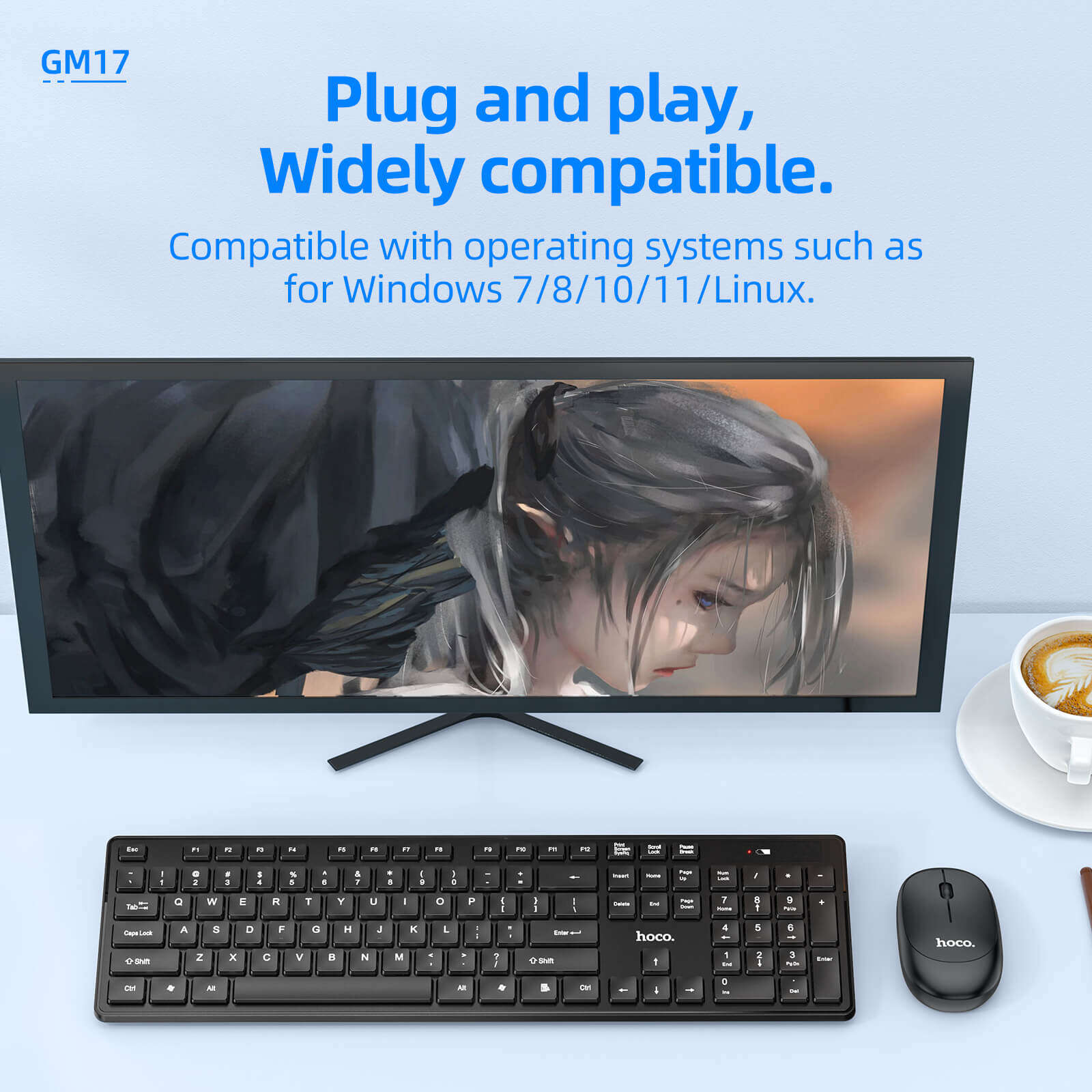 GM17 Wireless business keyboard and mouse set