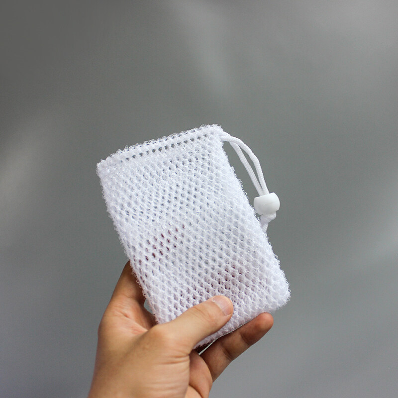 Drawstring soap mesh bag