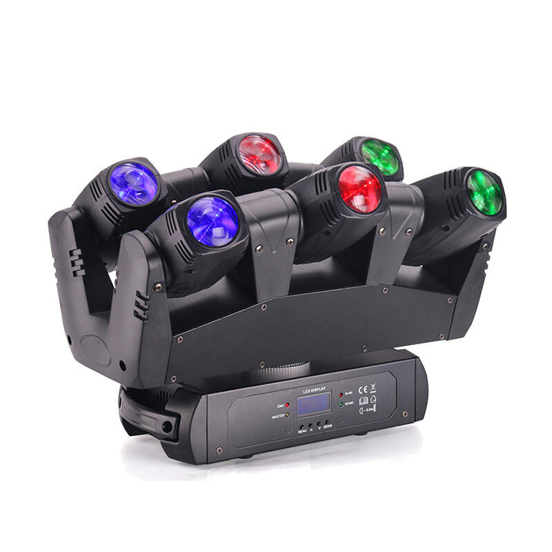 6x10W RGBW 4in1 crazy led six shooter moving head light dj disco club stage lighting equipment