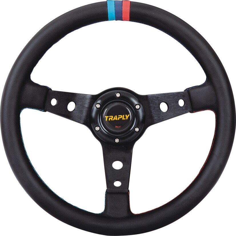 Leather 14 inche racing steering wheel, diy carbon fiber steering wheel