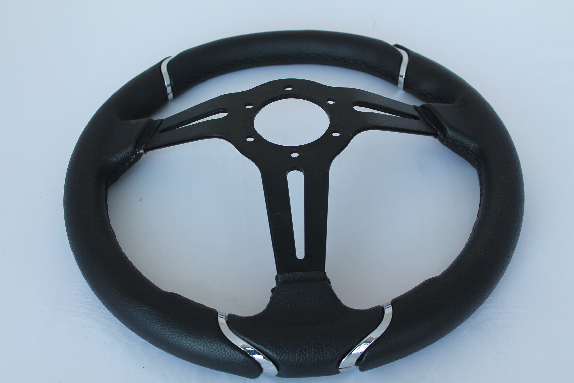 Leather 14 inche racing steering wheel, diy carbon fiber steering wheel