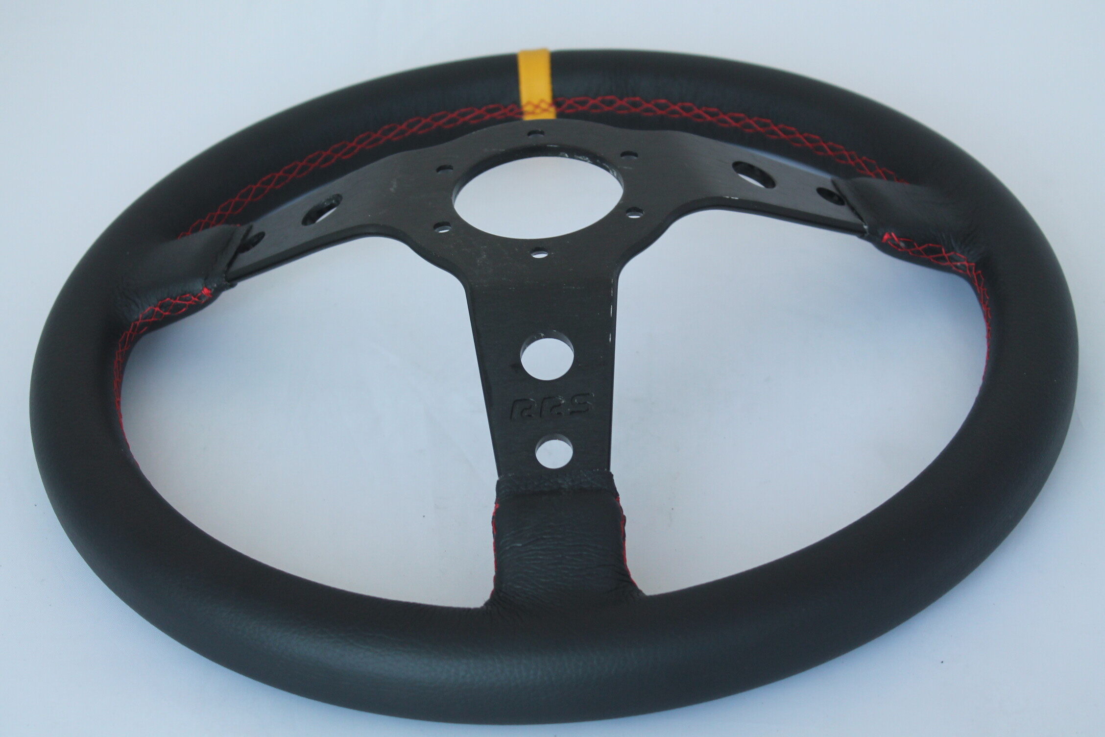 Leather 14 inche racing steering wheel, diy carbon fiber steering wheel