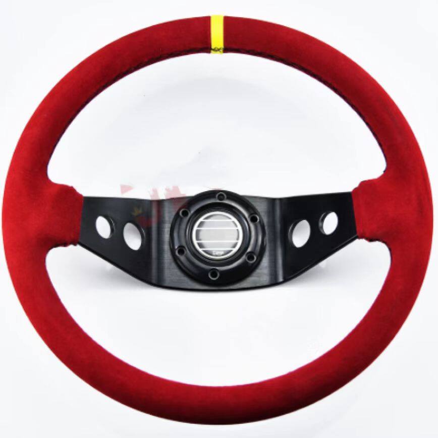 PVC Suede Leather Steering Wheel For Lexus Mitsubishi Lancer Bmw E39