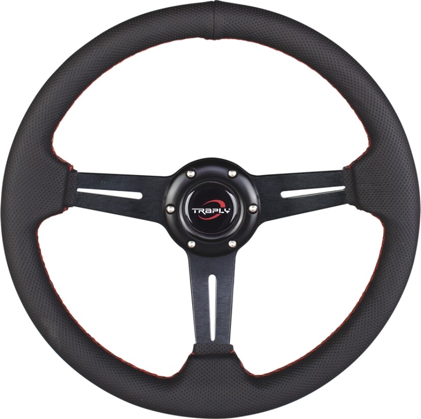 14inch 350MM Suede Leather Deep dish Car sports Racing Drifting Steering Wheel