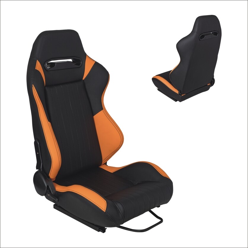 Black PVC Leather Reclinable Racing Seat, leather car seat manufacturers, car seat china