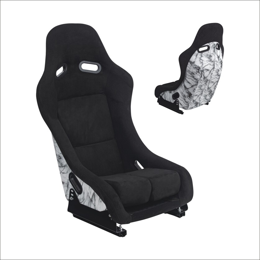 Factory High Quality Suede Water Print Racing Seats Sports Car Bucket Seats For FRP