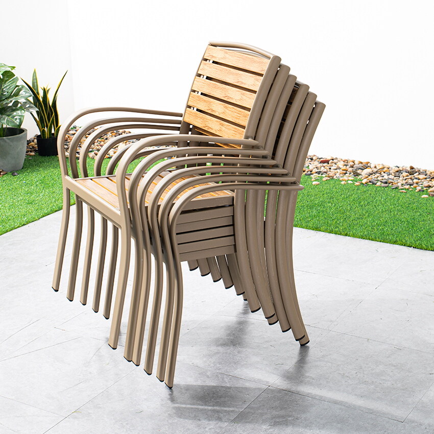 plastic wood garden chair