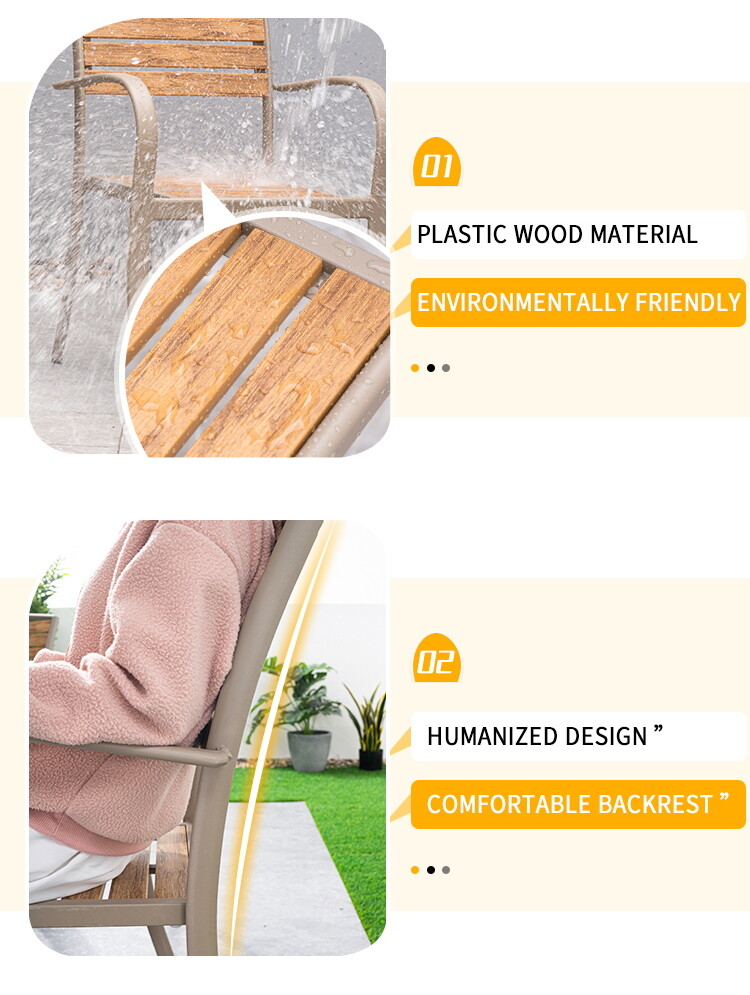 plastic wood garden chair