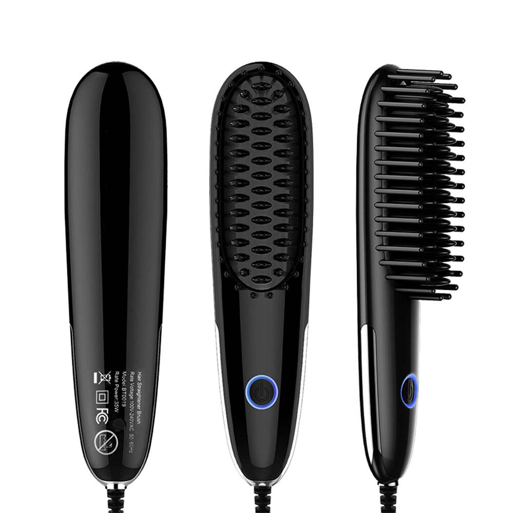 China electric straightening hair brush, electric straightening hair brush factory