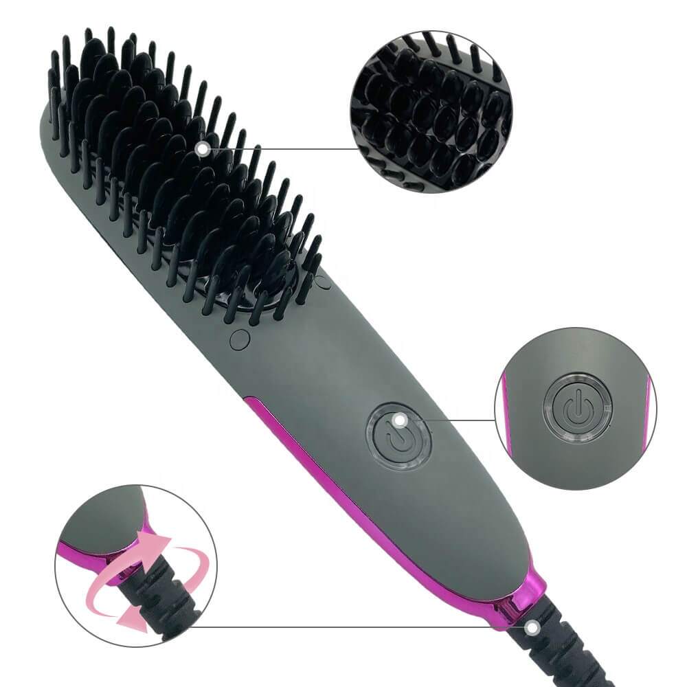 China electric straightening hair brush, electric straightening hair brush factory