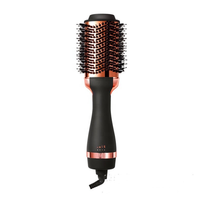 One-step hair dryer brush & hair volumizer a blow dryer doubling up as a hair straightener brush and a curling brush