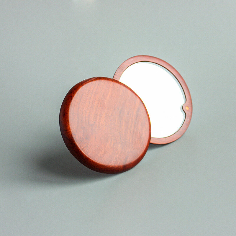 wood compact mirror/pocket mirror/LVMH audited/luxy gift/massager/beauty tool/personal care