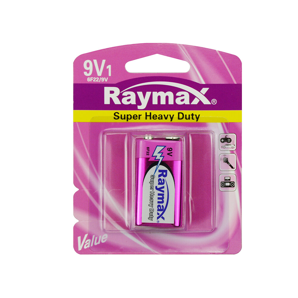 Raymax wholesale OEM 6F22 9-volt super heavy duty battery, pack of 1- great for transistor radios