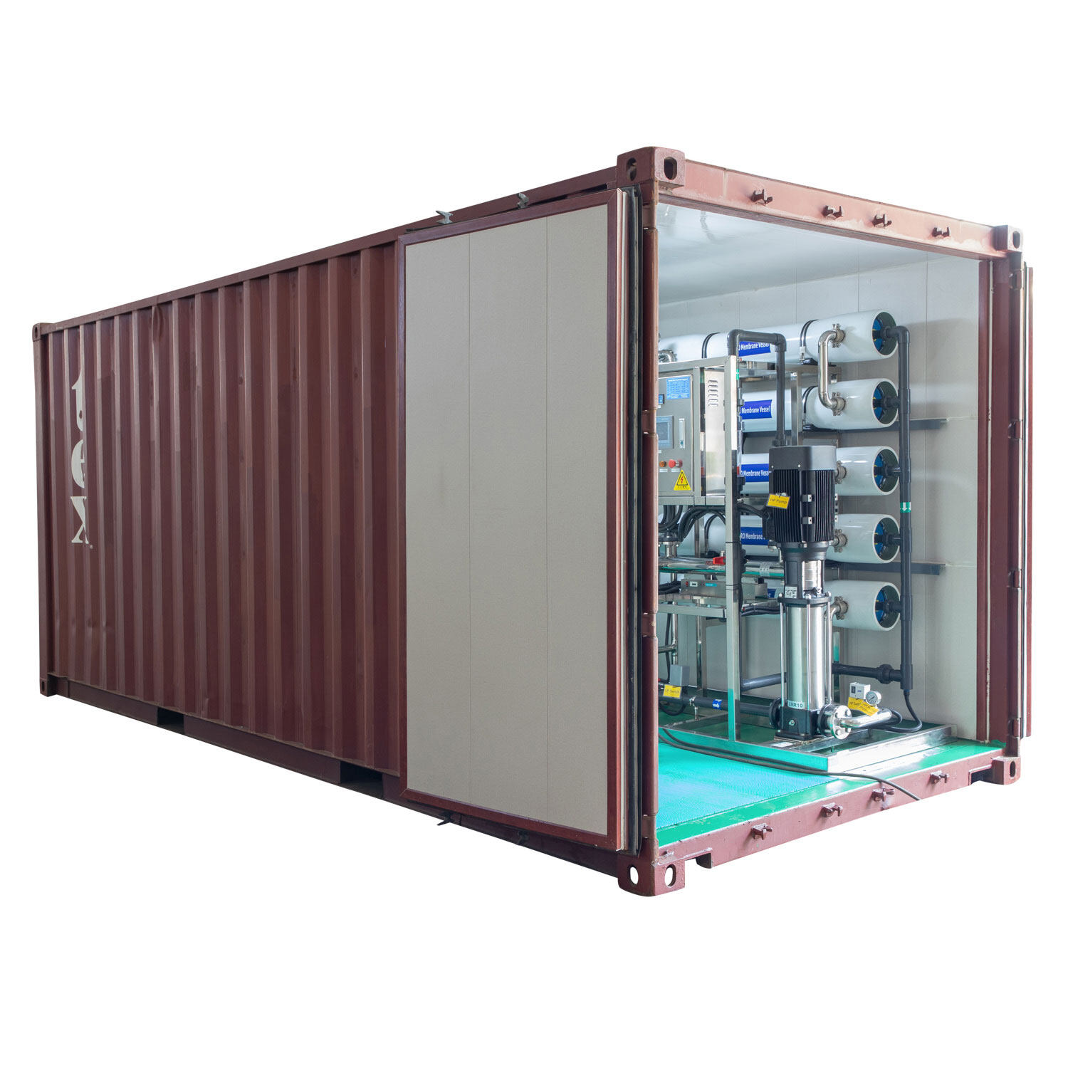 Sistema de desalinización por ósmosis inversa de agua de mar en contenedores QDEVU®