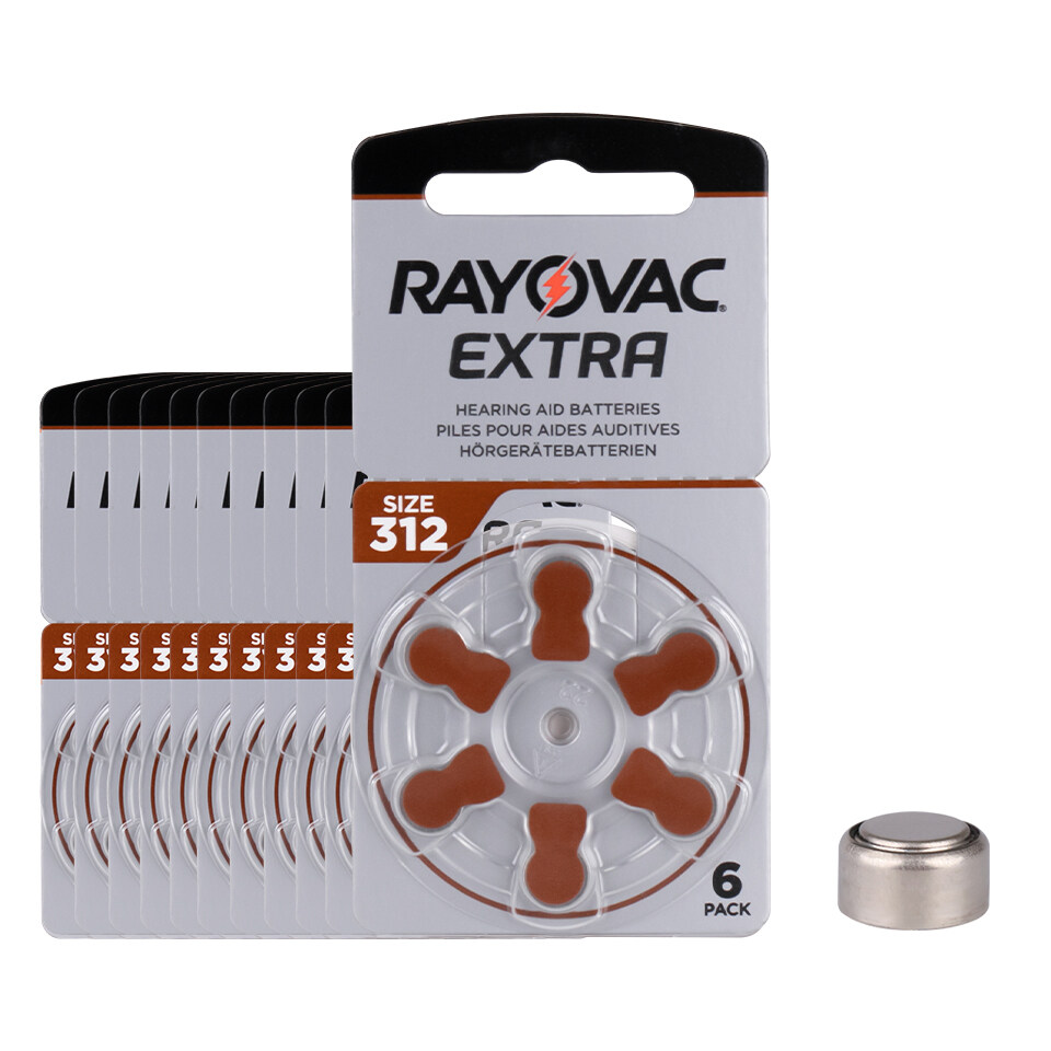 Rayovac Size 312 Zinc Air Battery For BTE ITE CIC hearing aid